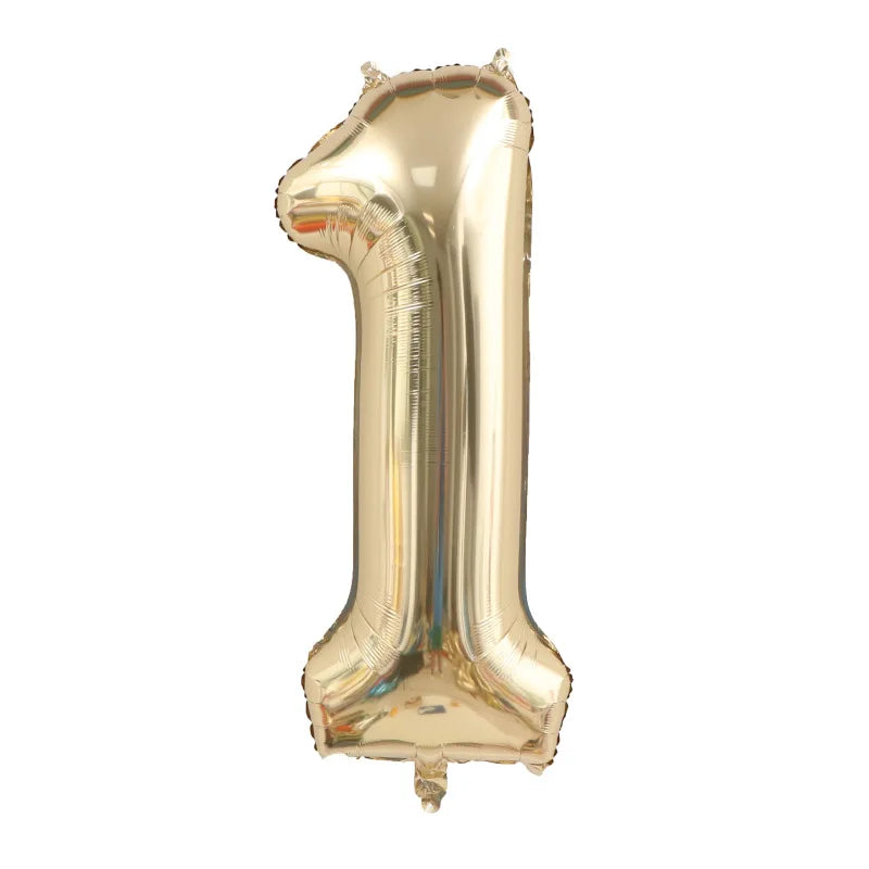 Sifferballong guld - 1 meter