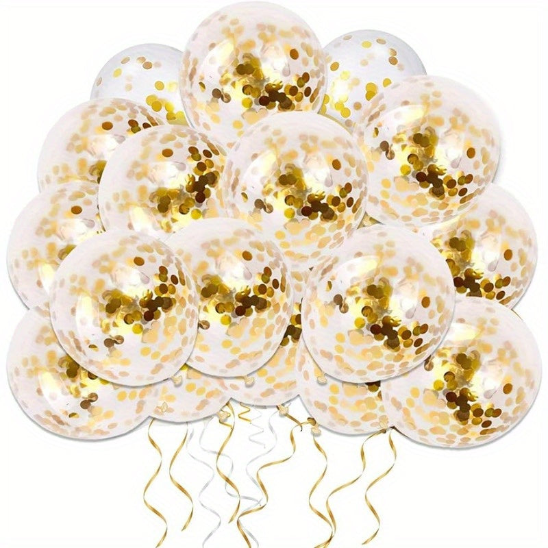 Guldkonfetti ballonger - 30 cm