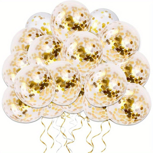 Guldkonfetti ballonger - 30 cm